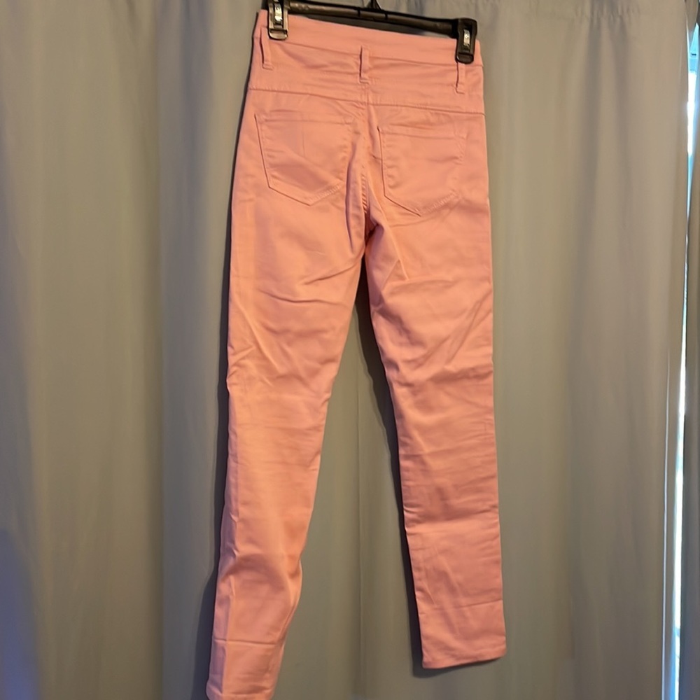 Pink Denim Mid Rise Skinny Jeans NWT - Picture 3 of 5